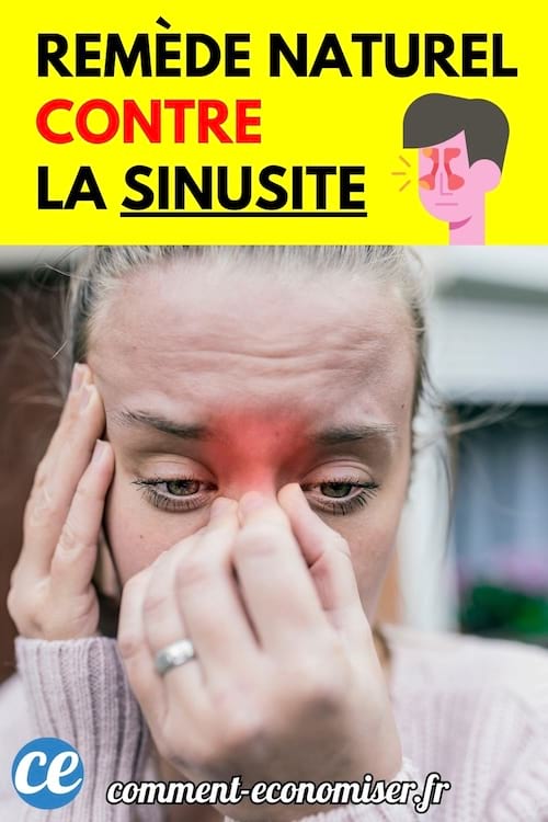 Une femme se tient le visage douloureux à cause d’une sinusite.