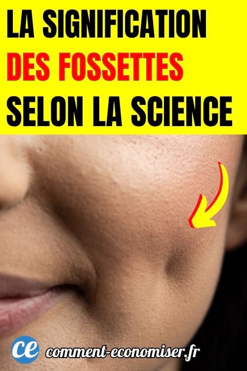 Une joue de jeune femme avec une fossette