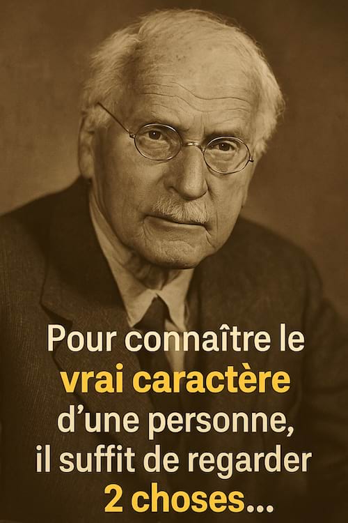Une photo de Carl Jung, qui pensait que 2 choses révèlent le vrai caractère d'une personne