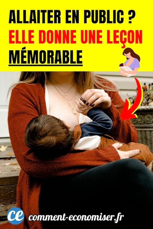 une femme allaite son bébé dehors