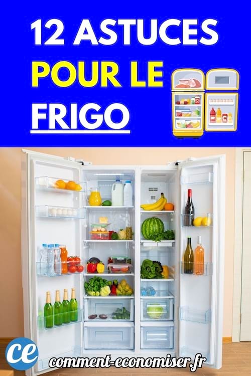 Réfrigérateur ouvert rempli d’aliments frais et colorés.