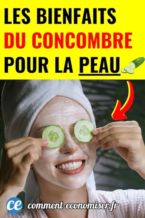 une femme se faisant un masque au concombre sur le visage