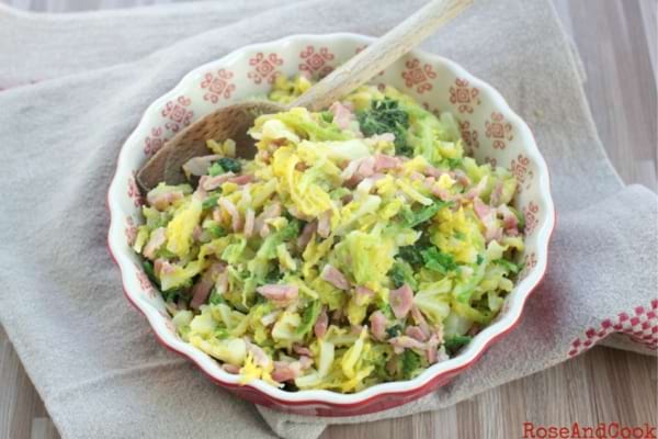 Chou frisé aux lardons 