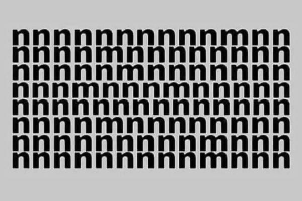 Défi visuel : combien de "m dans cette image ?