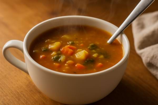 bol de soupe chaude maison