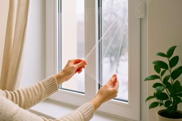 un film isolant installé sur une vitre pour éviter la condensation