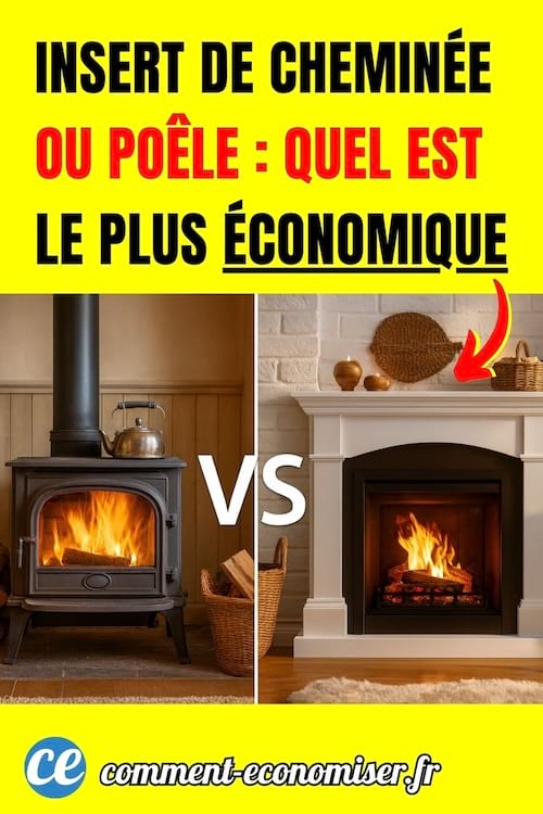 un insert de cheminée et un poêle à bois pour savoir lequel est le plus économique