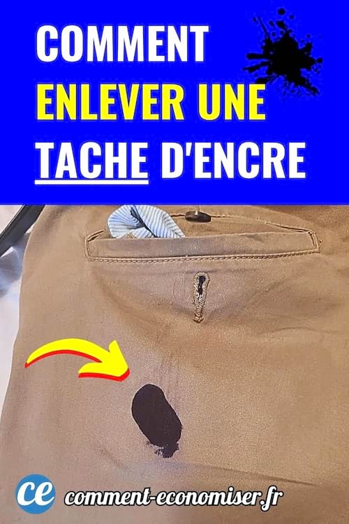 Enlever une tache d'encre.
