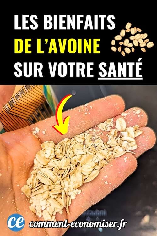 Des flocons d’avoine tenus dans une main ouverte.