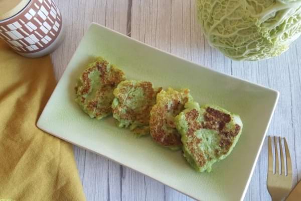 Galettes de chou vert et parmesan