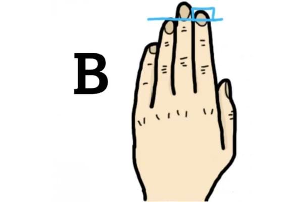 L'index de la main qui est le doigt le plus long