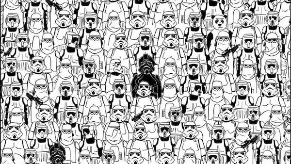Image du panda caché parmi les Stormtroopers