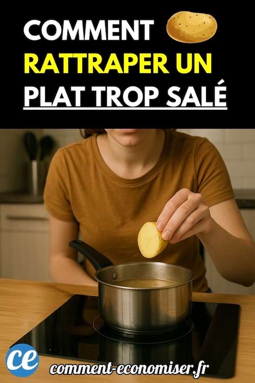 Femme ajoutant une pomme de terre dans une casserole de soupe.