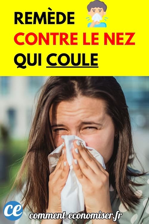 Femme avec le nez qui coule.