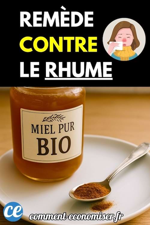 Pot de miel bio avec cuillère de cannelle.