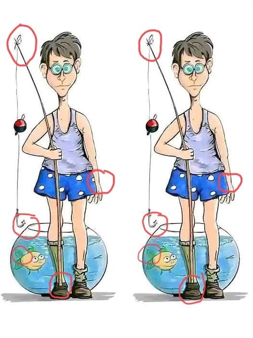 la réponse au jeu des différences