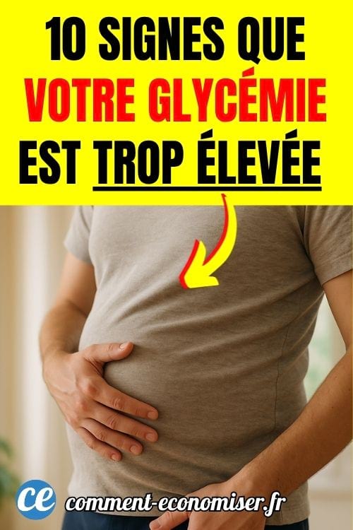 Un homme pose sa main sur son ventre