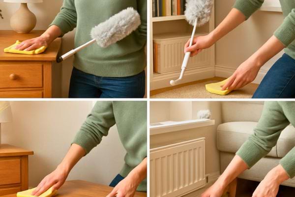 Une femme qui fais le m&eacute;nage.