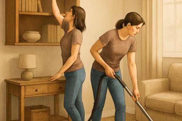 Une femme qui fais le m&eacute;nage.