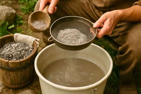 Fabrication cendre de bois.