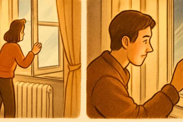 personnes ouvrant une fenetre pour aerer une piece chauffee.