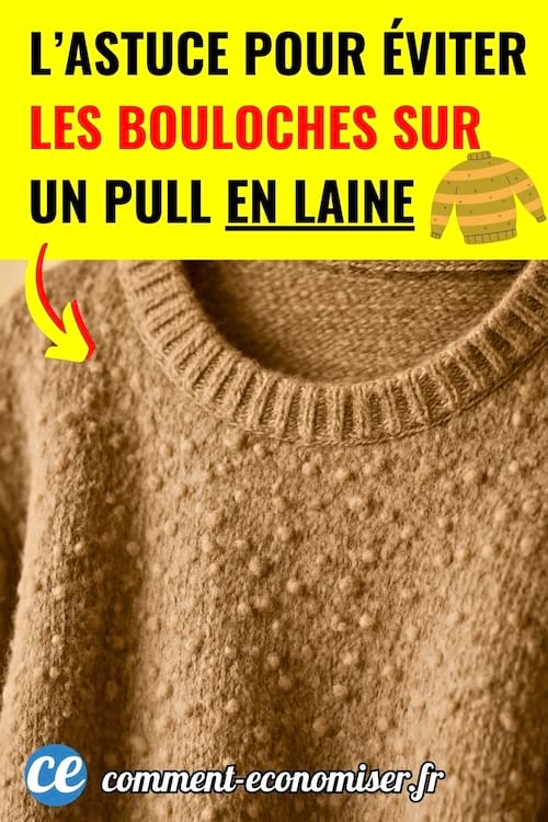 un pull en laine beige qui a plein de bouloches