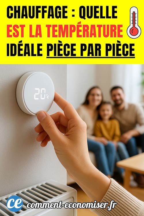 Un thermostat à 20°C pour la pièce du salon dans la maison