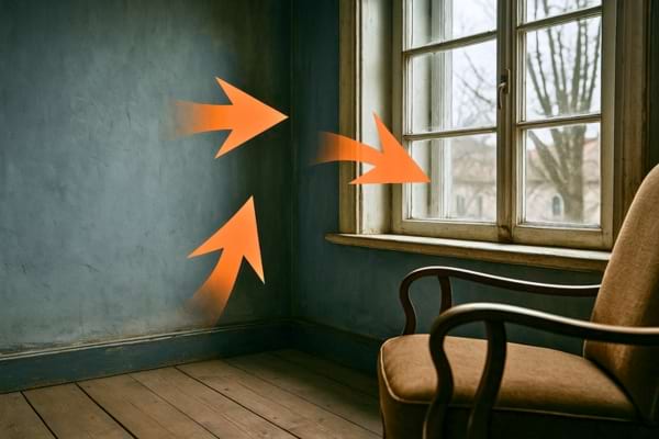 Murs froids et fenêtres laissant passer des courants d’air
