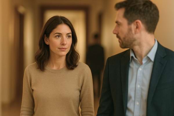 Deux personnes se croisent par hasard dans un couloir