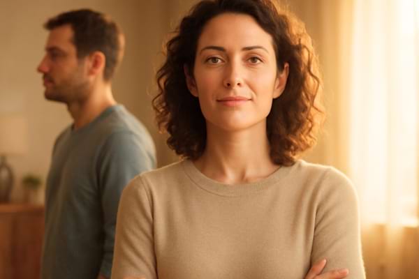 Une femme souriante qui sait ce qu'elle vaut