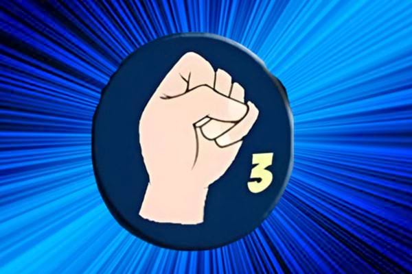 poing serré avec le pouce qui se pose sur les autres doigts