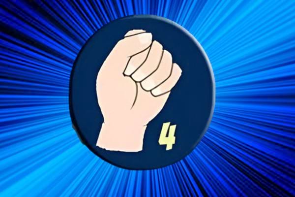 poing serré avec le pouce sur l'index