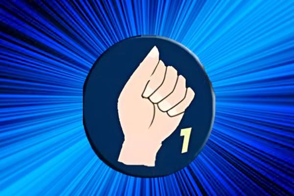 un poing serré le pouce vers le haut