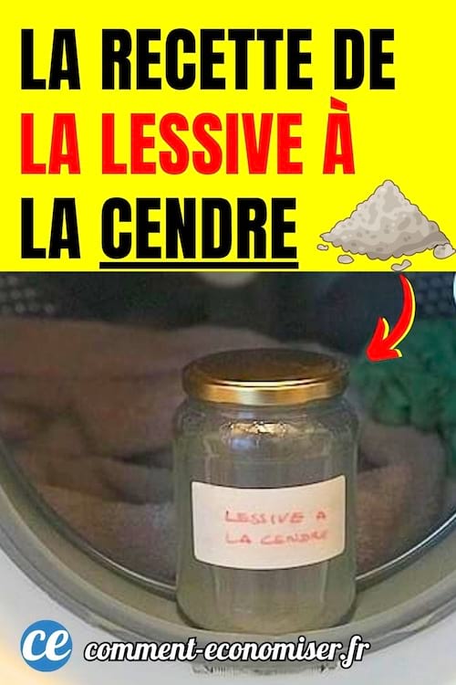 un bidon de lessive fait avec des cendres