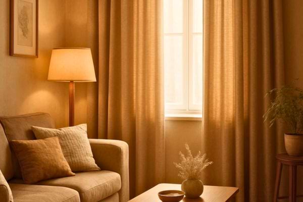 Un salon ambiance cozy.