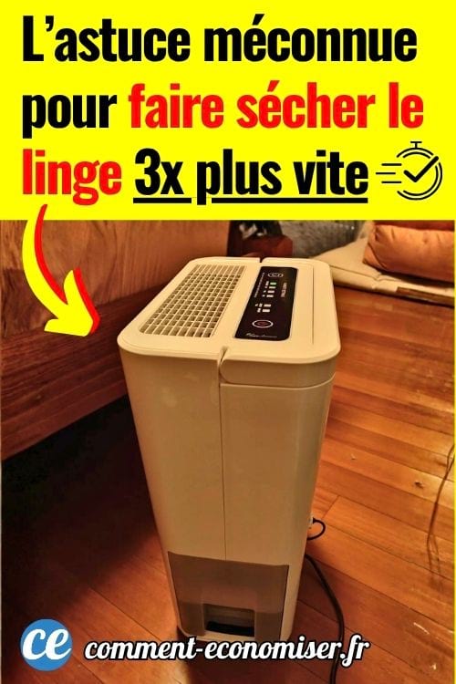 Un déshumidificateur d'air électrique sur un parquet en bois