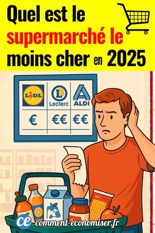 Un monsieur qui a son ticket de caisse dans la main et qui se demande le prix