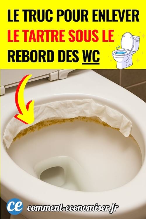 une astuce pour enlever le tartre sous le rebord des wc