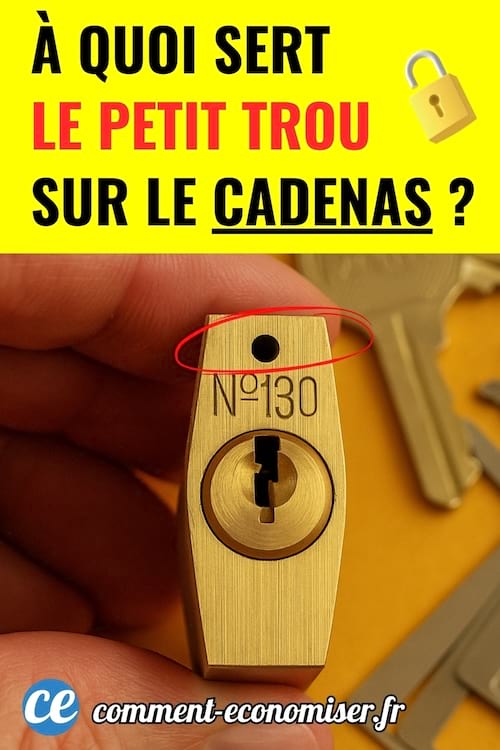 Un cadenas avec un petit trou dessus
