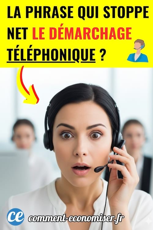 Un téléconseiller qui fait du démarchage téléphonique