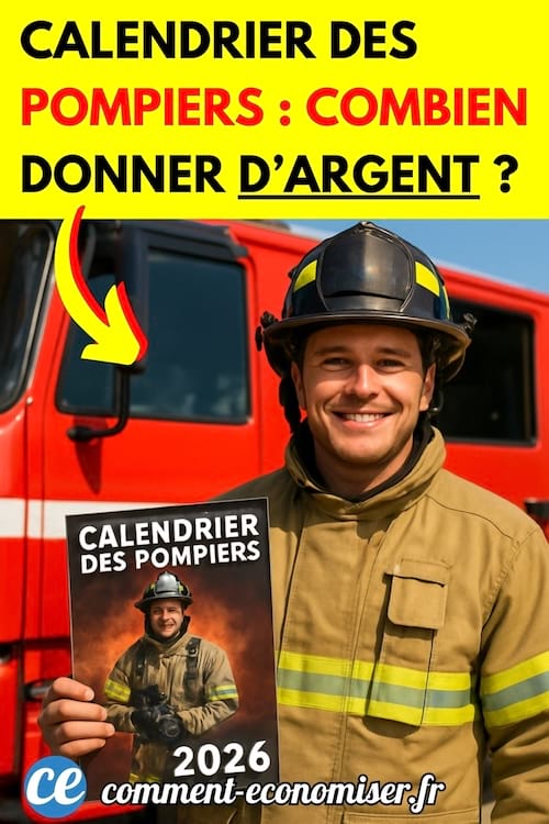 Un pompier qui tient un calendrier de 2026 dans la main