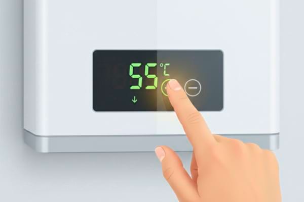 Un chauffe eau régler à 55° pour faire des économies d'eau chaude