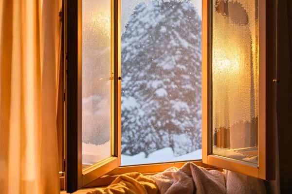 Une fenêtre ouverte qui fait entrer le froid