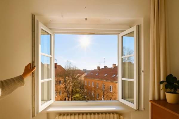 Quelqu'un qui ouvre une fenêtre sur le créneau 12h-14h