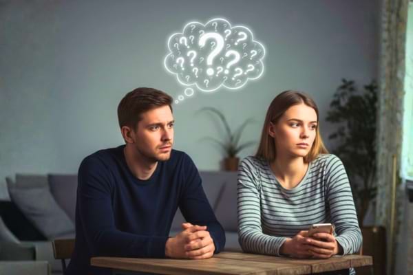 Un homme qui pense à la place de sa conjointe