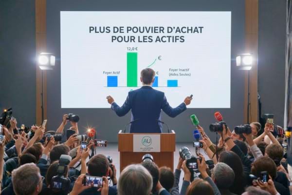 Un politique en conférence de presse