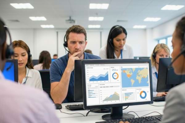 Un téléconseiller qui ne sait pas quoi répondre à une question