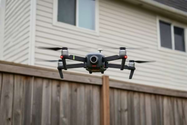 Un drone qui surveille une proprité