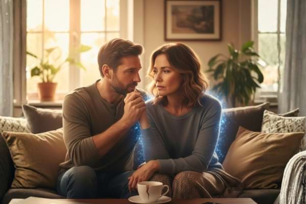 Un homme qui souhaite se faire pardonner par se femme