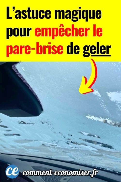 L'intérieur d'une voiture avec le pare-brise couvert de givre